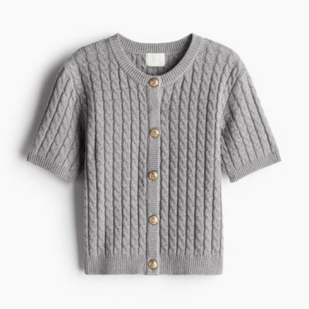 H&M Gray Cable Knit Sweater